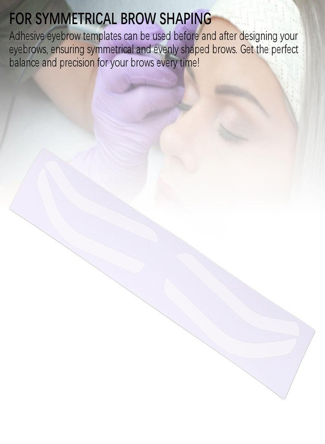 Focket Airbrush Eyebrow Stickers, 100 Sheet Stencils Shape Tape Disposable Auxiliary Stickers, Airbrush Brow Border Shaping Mapping Tape Air Brush Templates for Makeup - Image 2